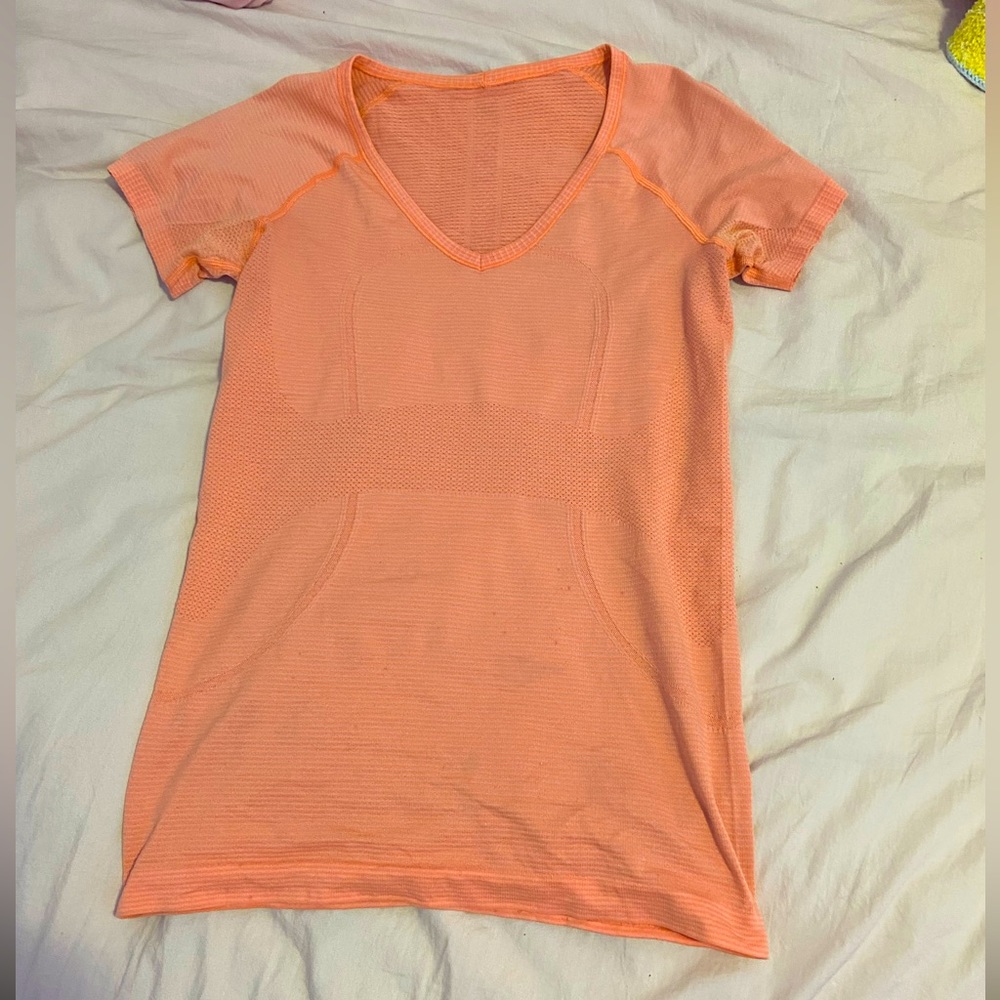 Lululemon Orange Swiftly Shirt Size 6